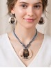 Fashion Owl Print Necklace and Earrings Set